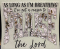 Praise Camo full‑color Direct Transfer Film (DTF) T‑shirt