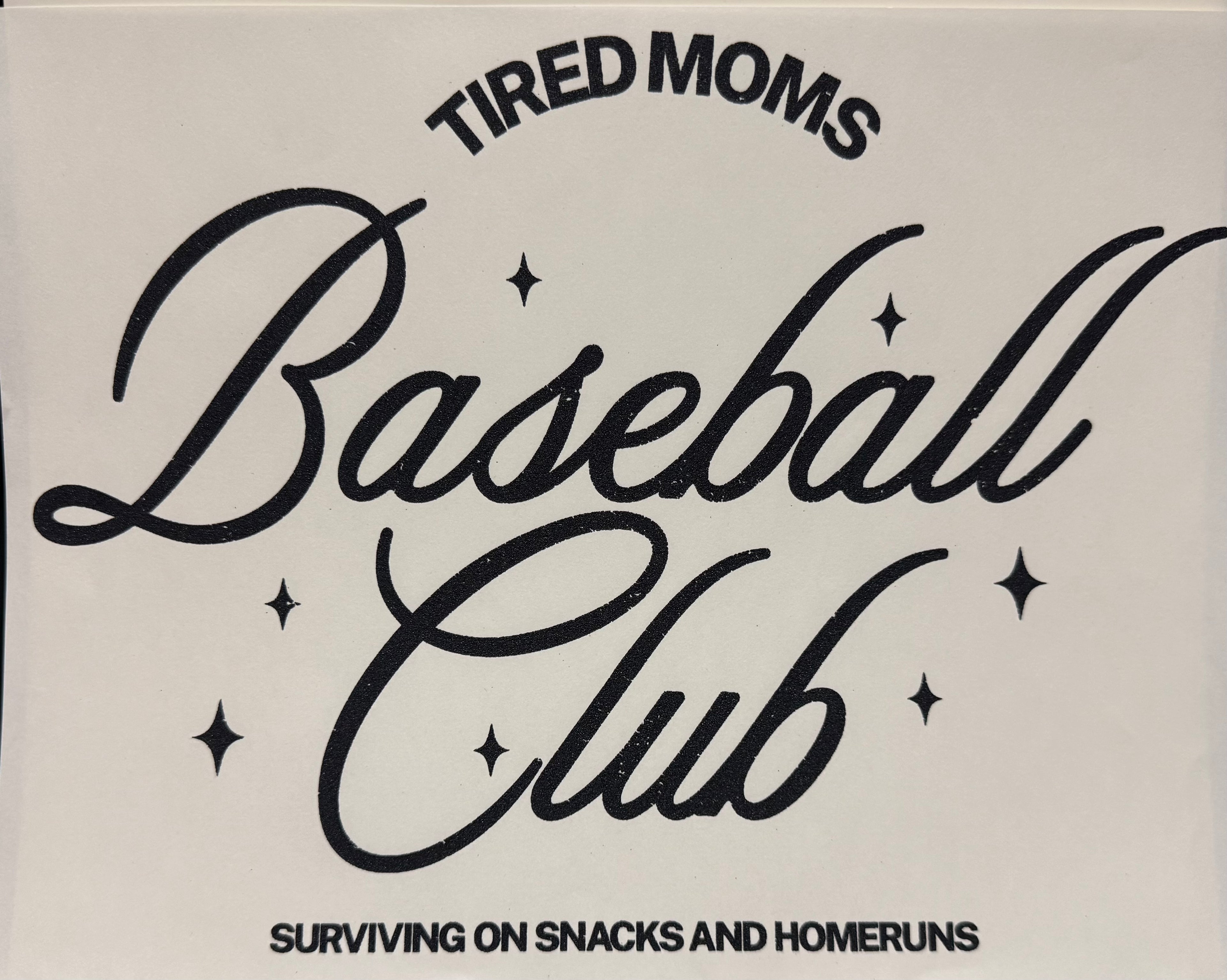 Baseball Club full‑color Direct Transfer Film (DTF) T‑shirt