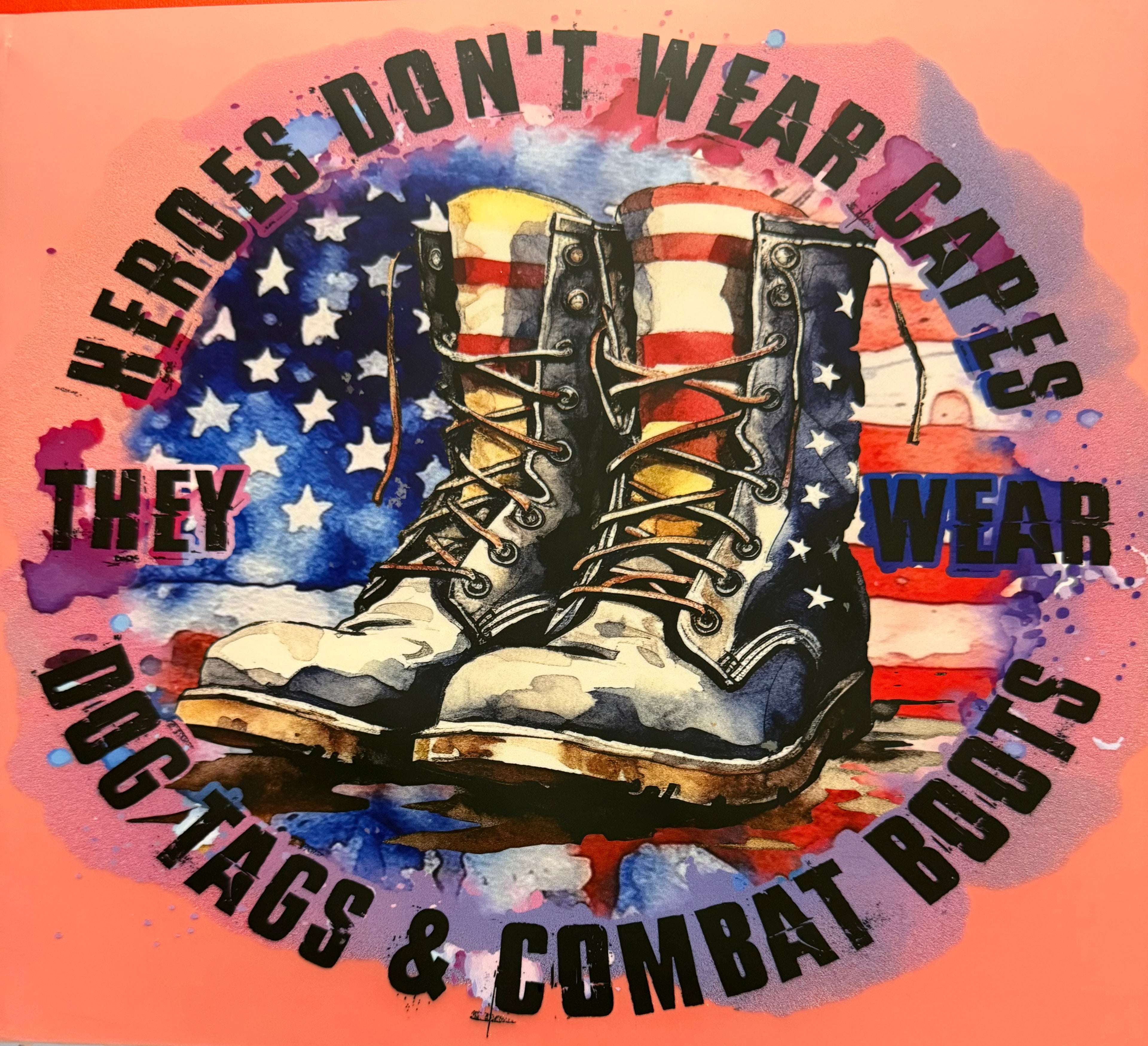 Heroes don't wear capes full‑color Direct Transfer Film (DTF) T‑shirt