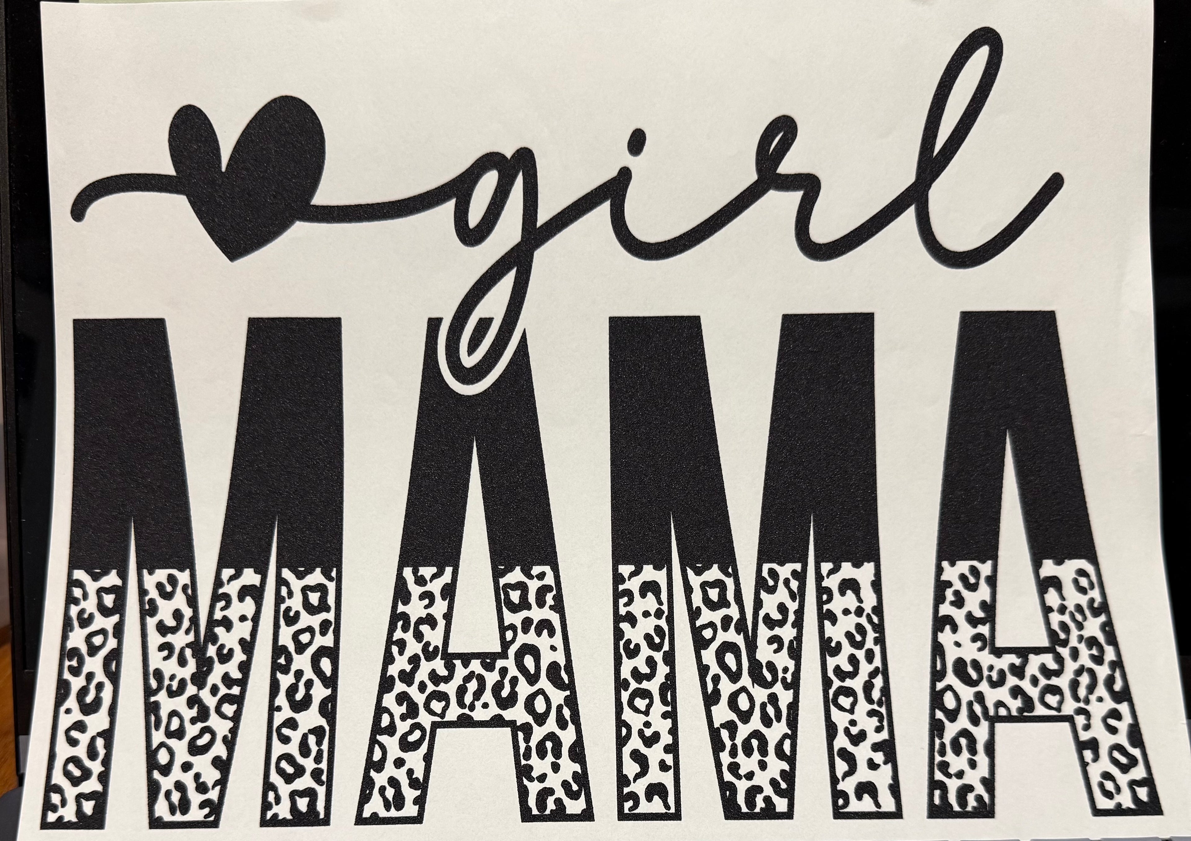 Girl Mama Cheetah full‑color Direct Transfer Film (DTF) T‑shirt