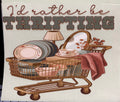 I'd Rather be Thrifting full‑color Direct Transfer Film (DTF) T‑shirt