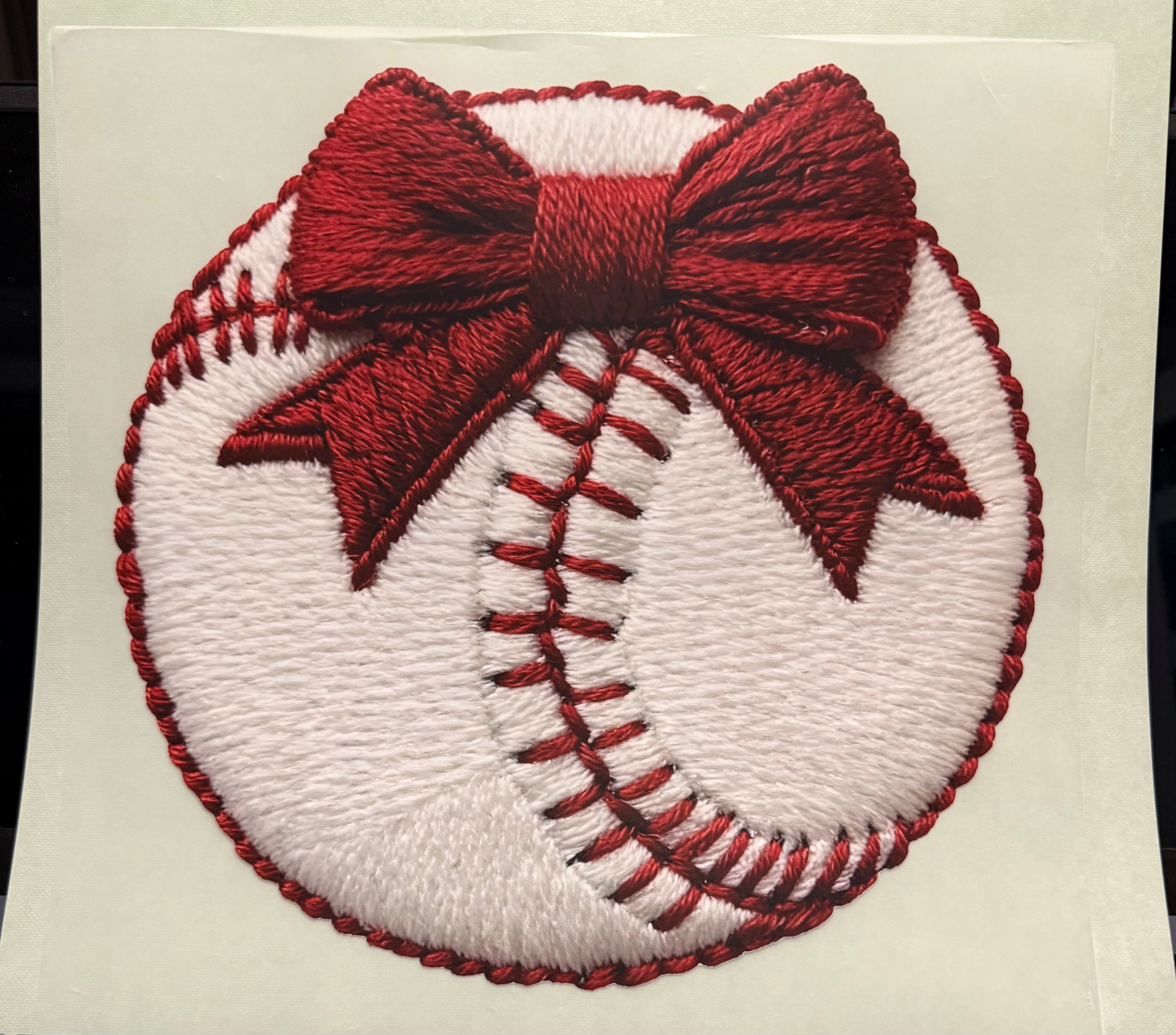 Yarn Baseball full‑color Direct Transfer Film (DTF) T‑shirt