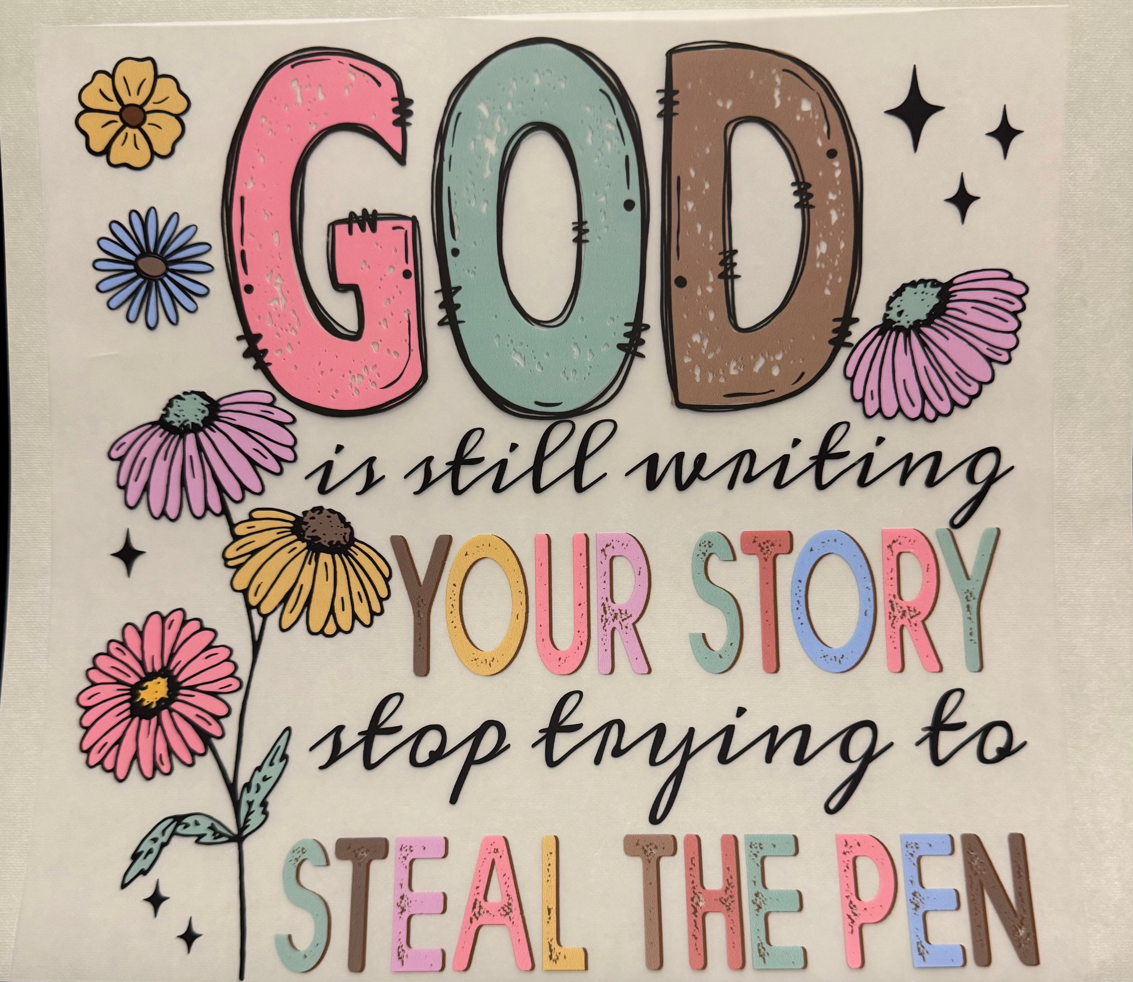Stop trying to steal the pen full‑color Direct Transfer Film (DTF) T‑shirt