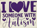 Purple Autism full‑color Direct Transfer Film (DTF) T‑shirt