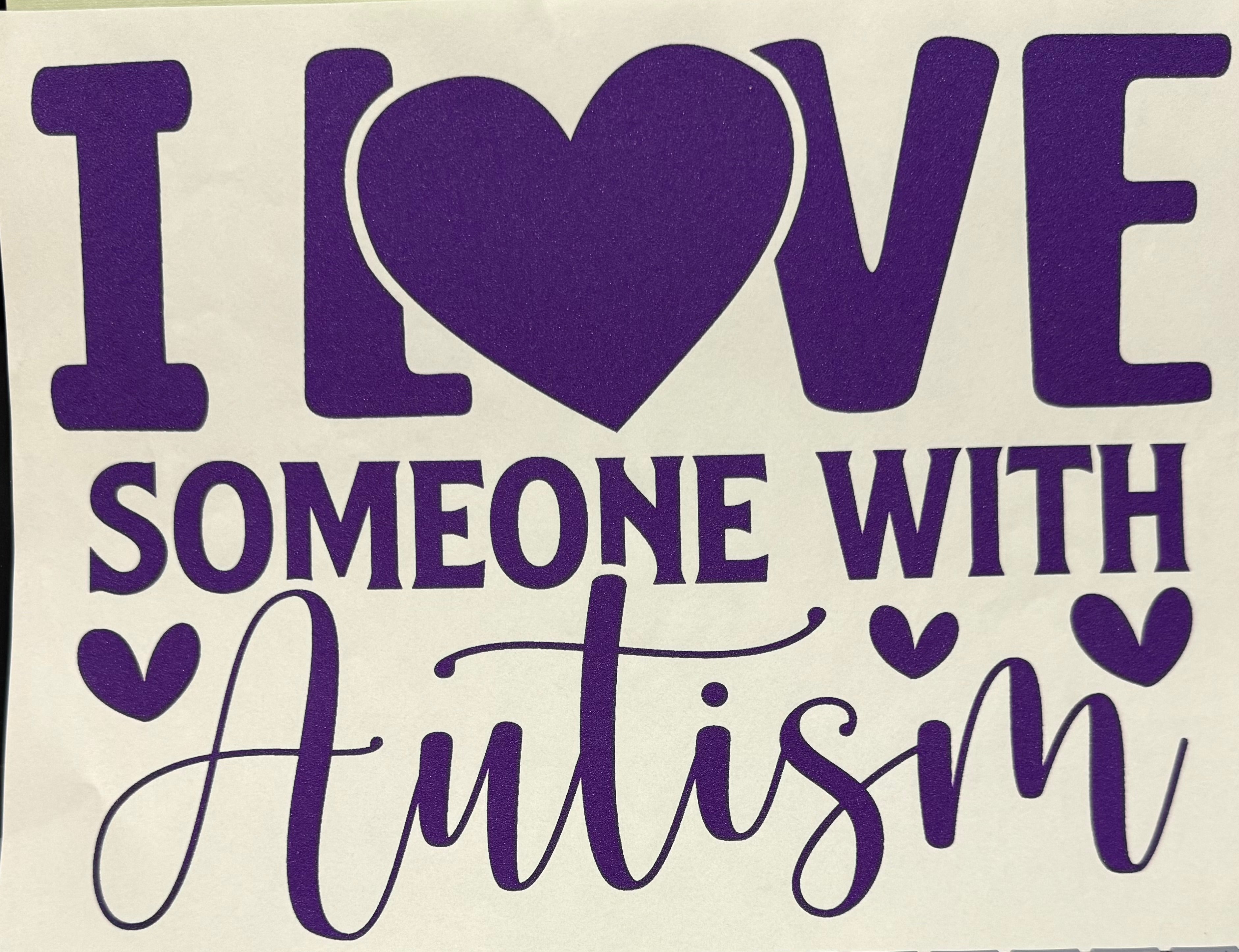 Purple Autism full‑color Direct Transfer Film (DTF) T‑shirt