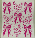 Pink Chicken Bow full‑color Direct Transfer Film (DTF) T‑shirt