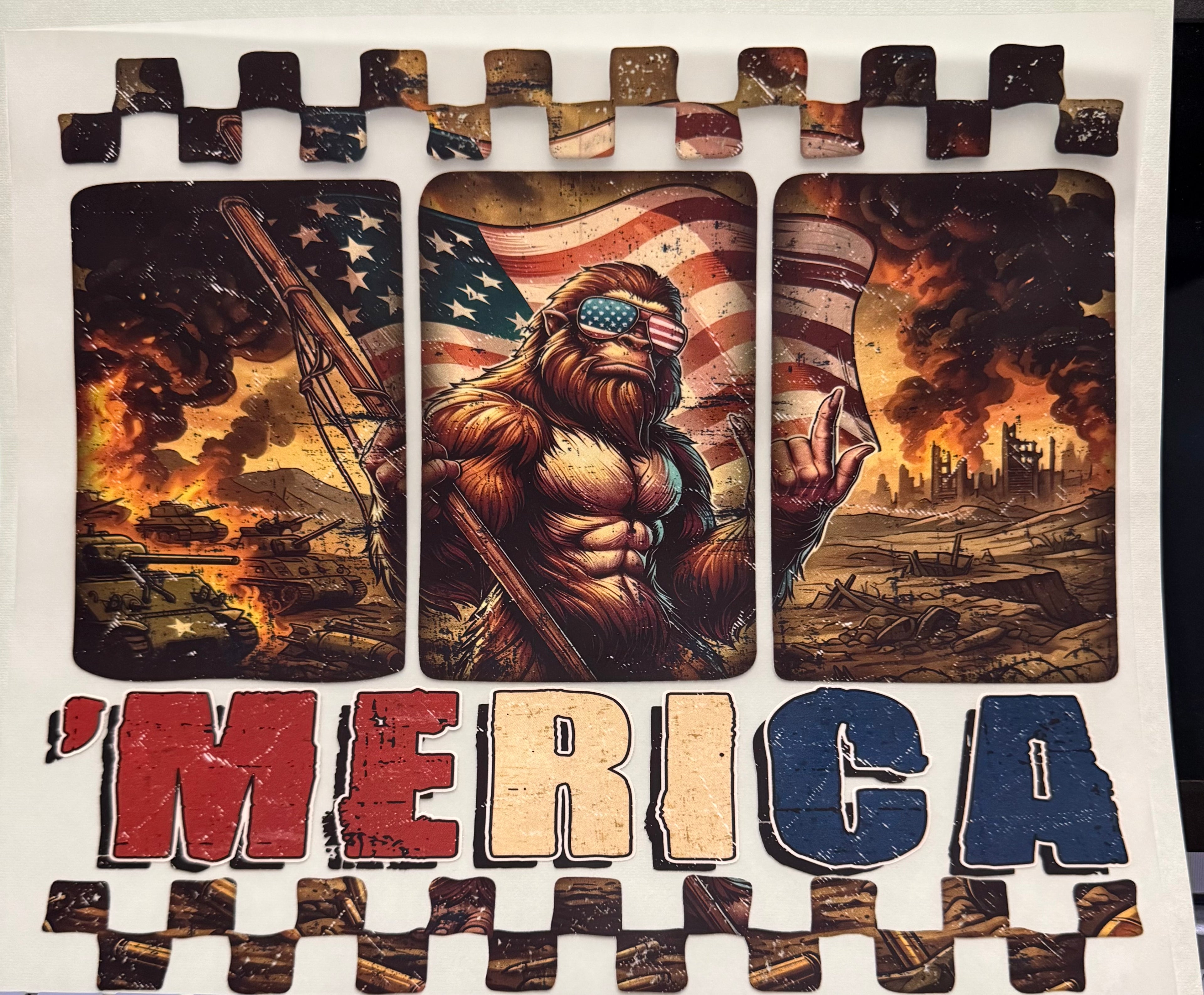 Merica full‑color Direct Transfer Film (DTF) T‑shirt