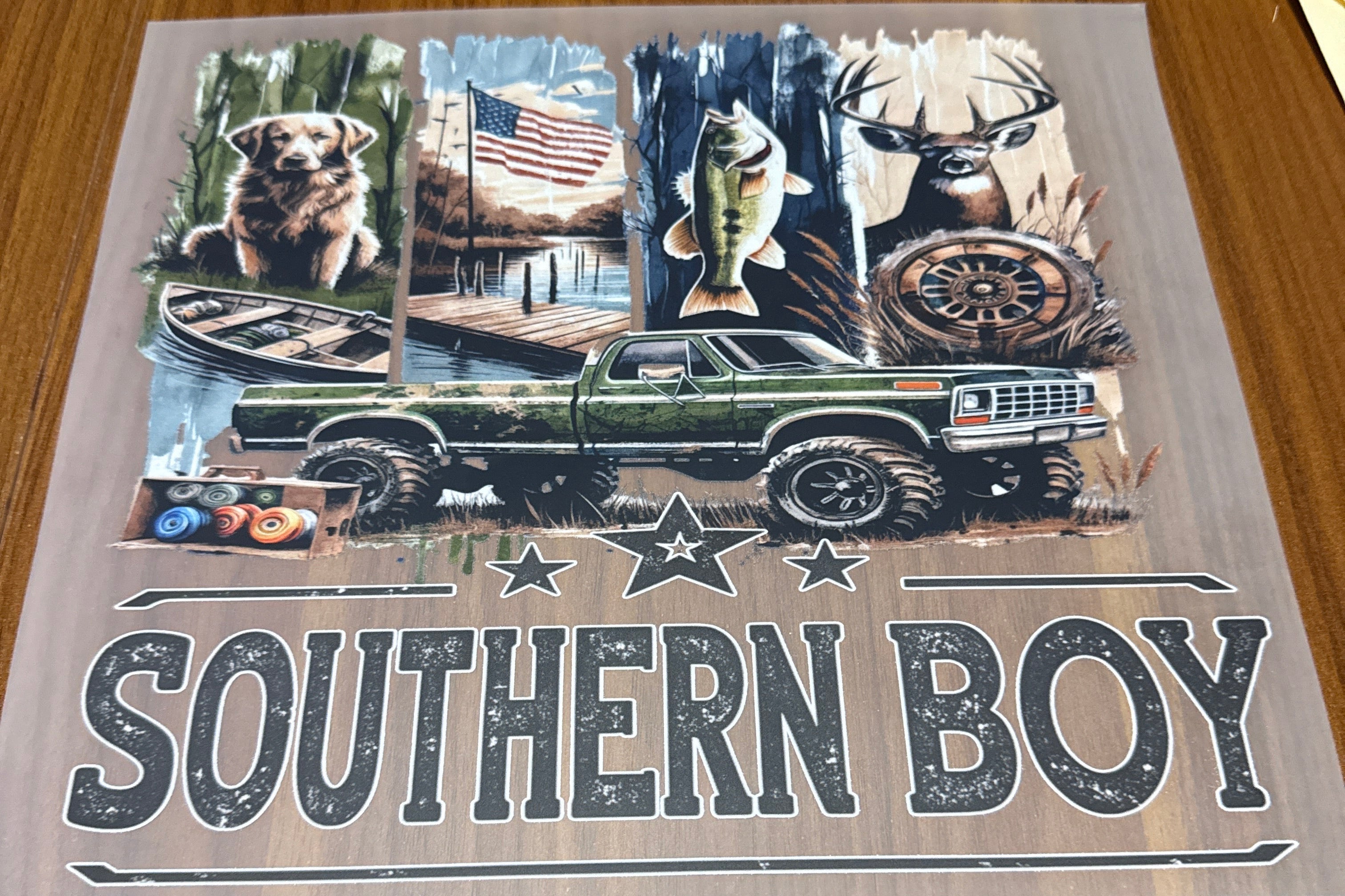 Southern Boy full color Direct Transfer Film (DTF) T-Shirt